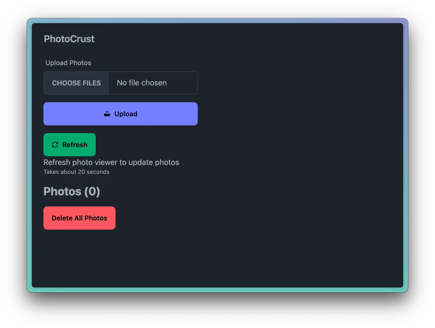 PhotoCrust UI